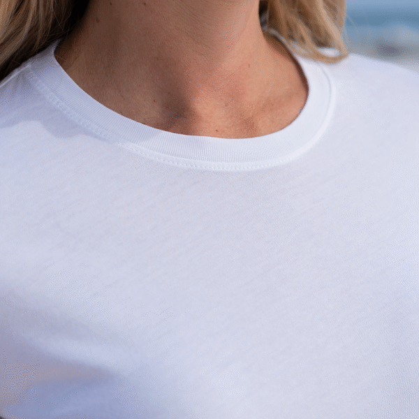 Womens Long Sleeve Crew Neck - White - Image 3