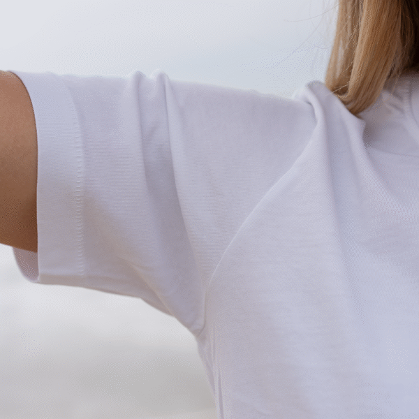 Womens Short Sleeve Crew Neck - White - Image 3
